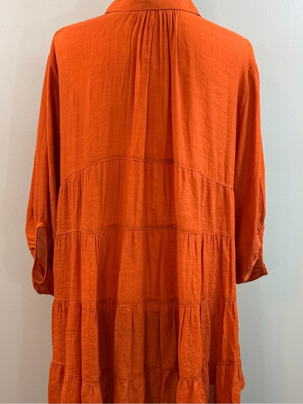 Umgee Rust High-Low Button Front Tunic Top M - Picture 6 of 9